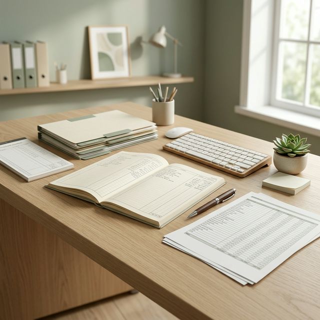 Professional accounting workspace
